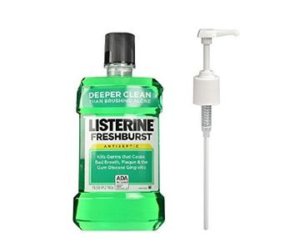 Listerine Pump for 1 or 1.5 Liter Bottle - Real Toothbrush Deals - US