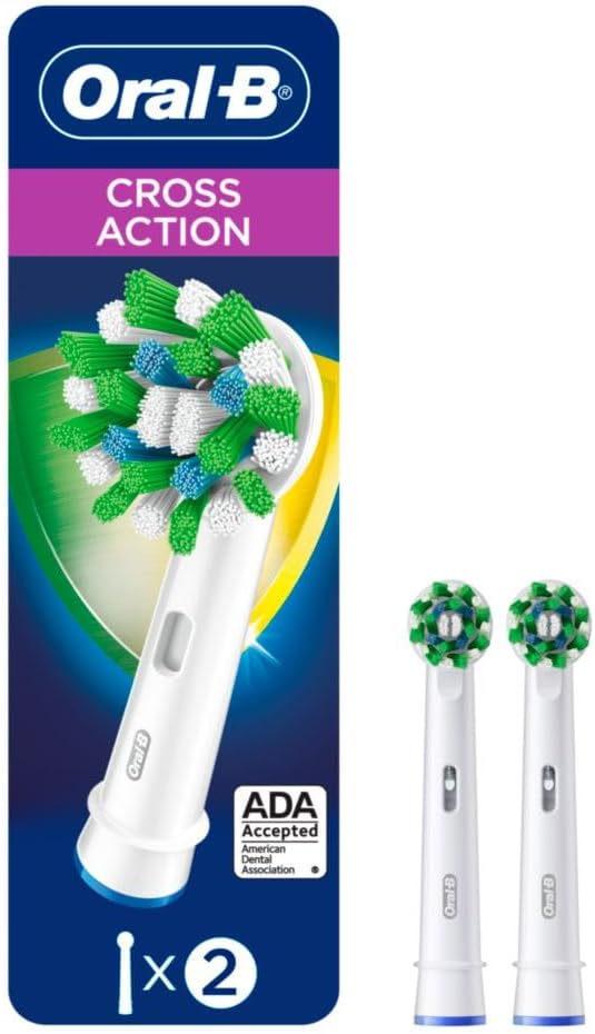 Oral-B CrossAction Replacement Brush Heads, 2-Count