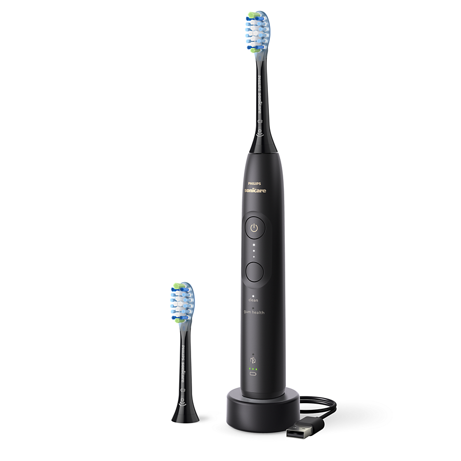 Philips Sonicare 5900 Rechargeable Electric Toothbrush, Black, Two Brush Heads — manufacturer product photo