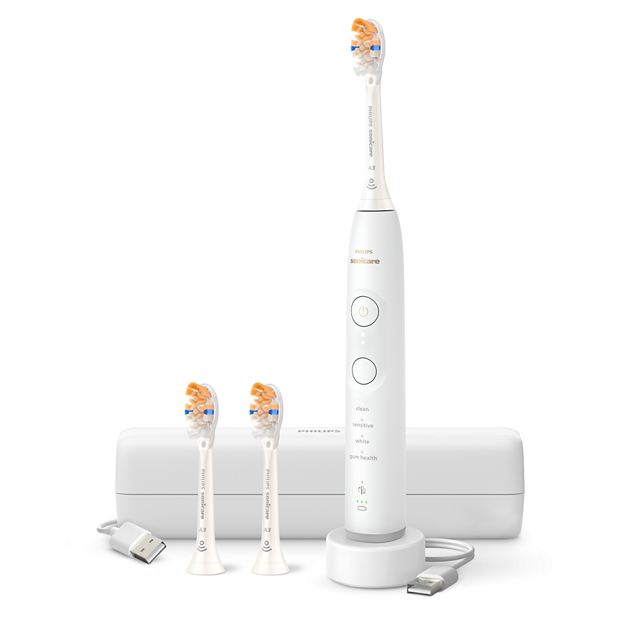 Philips Sonicare 7300 Rechargeable Electric Toothbrush, White, Three Brush Heads — manufacturer product photo