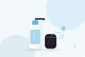 Illustration of oral-care accessories